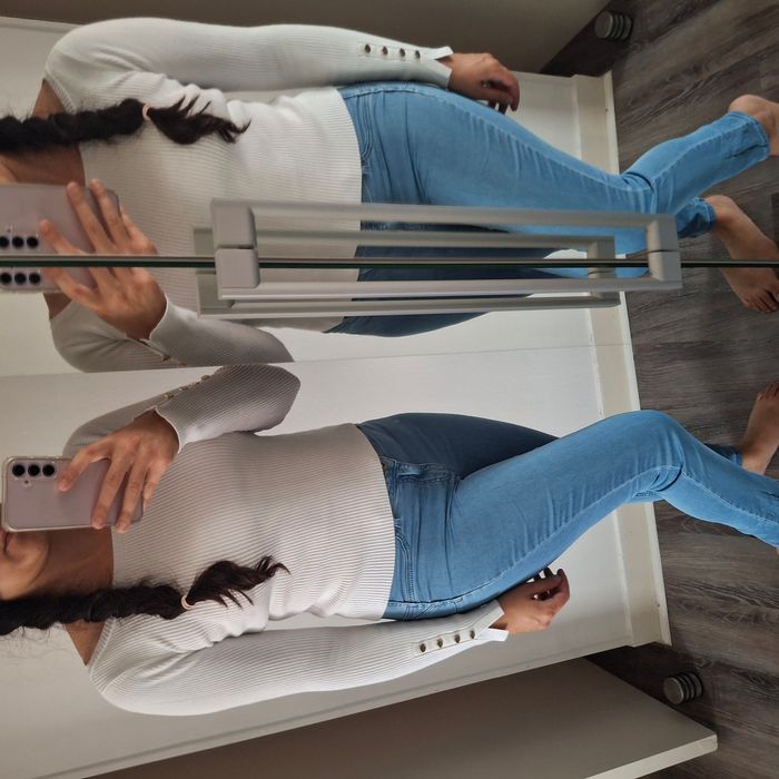 T-shirt - Pull blanche pour femme - Manches longues - Taille S - Nuna Lie - photo numéro 4