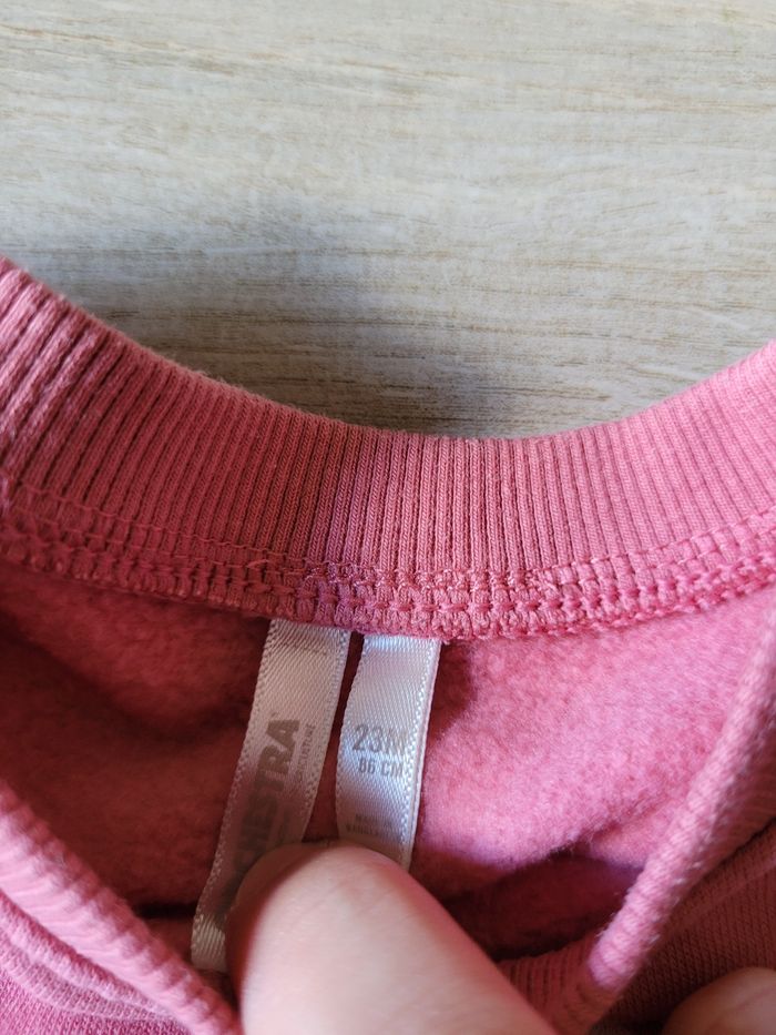 Ensemble pull molletonné fleuri et jeans taille 24 mois - photo numéro 5