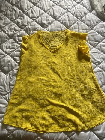 T shirt femme jaune fluide taille unique neuf grande taille