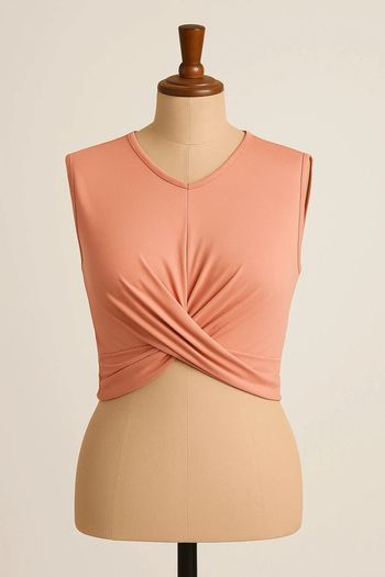 Top rose twisté atmosphere taille 42