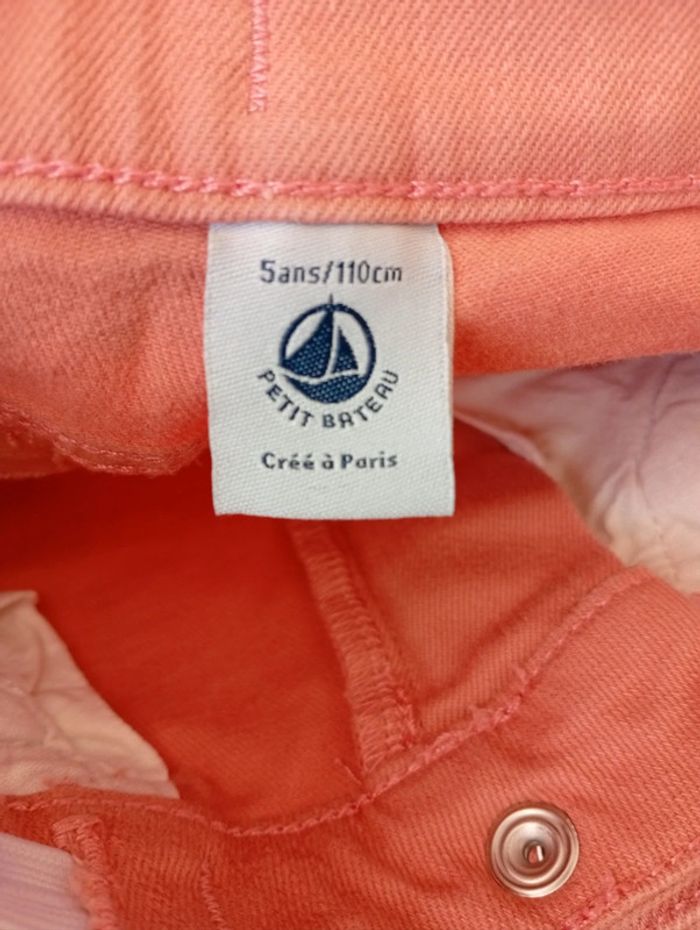 Short en jean rose Petit Bateau taille 5ans - photo numéro 3