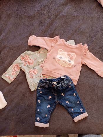 Lot pull et jean épais  3 mois gem