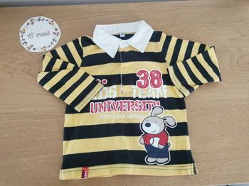 Polo à rayures bébé garçon 18 mois en très bon état