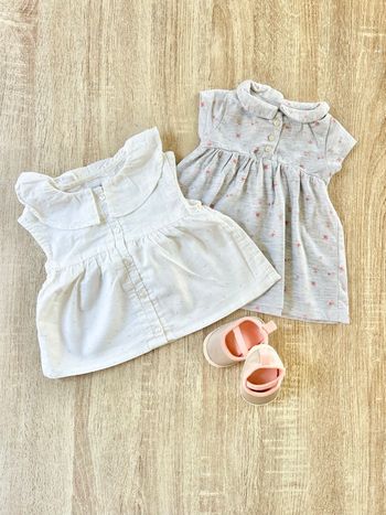 2 robes été & ballerines bébé fille