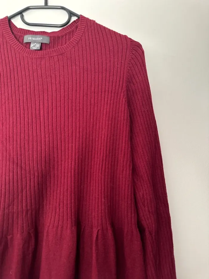 Robe rouge bordeaux Primark côtelée - photo numéro 2
