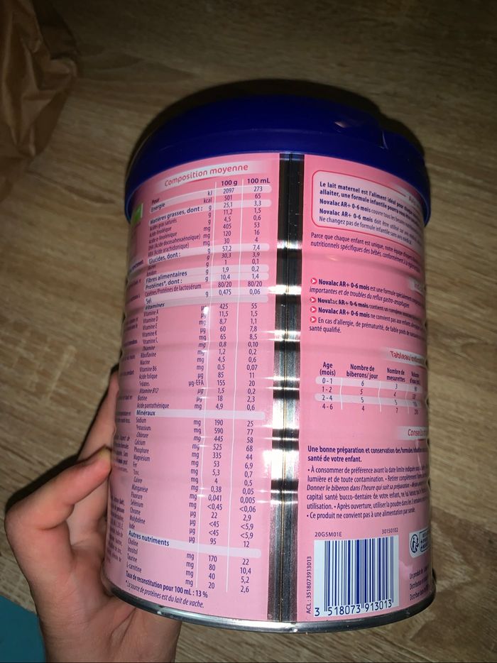 Lait bébé novalac ar+ 1er âge - photo numéro 3