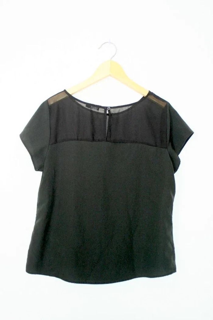 Haut noir léger voile sur le haut In Extenso taille 46 - photo numéro 3