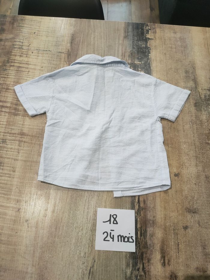 Chemisette manches courtes bébé garçon zara 18-24 mois bleu clair - photo numéro 3