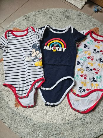 Lot de 3 bodies Mickey - 36mois 