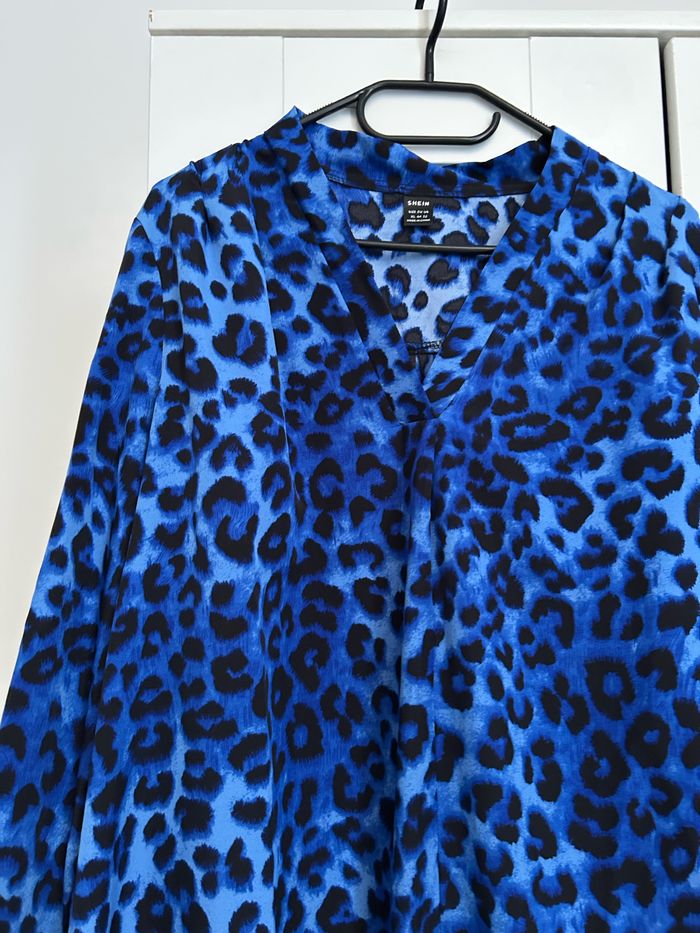 Blouse bleu léopard Shein Taille XL - photo numéro 2