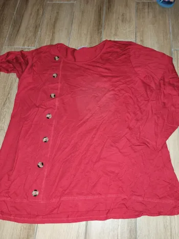 Tee-shirt manche longue rouge
