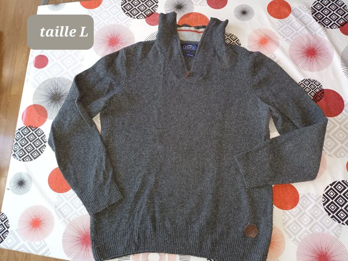 Pull chaud en laine d'agneau 👨 taille L - photo numéro 2