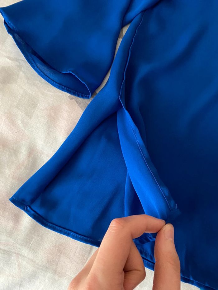 Superbe belle blouse fluide bleu électrique Primark taille 38 - photo numéro 11