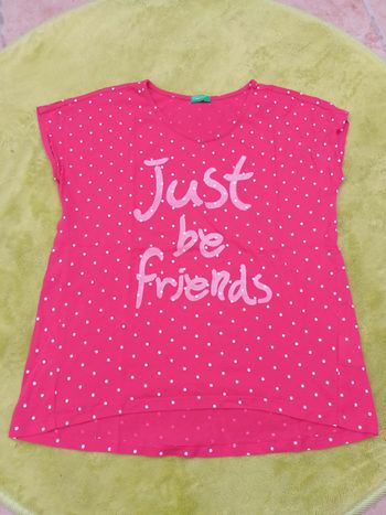 Tee shirt rose UCB taille 8/9 ans