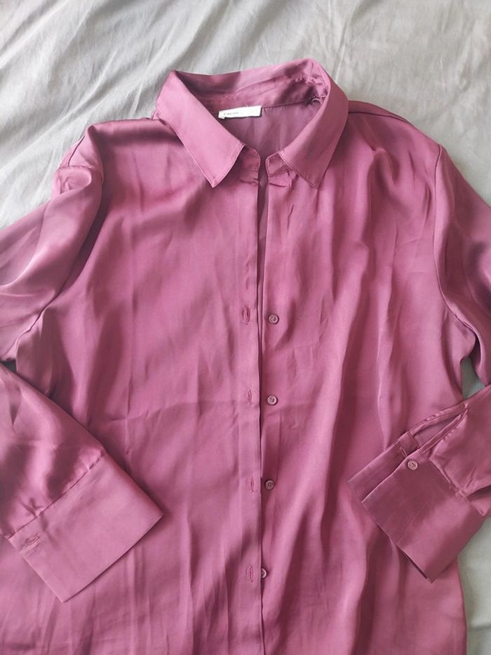 Chemise prune/bordeau - photo numéro 2