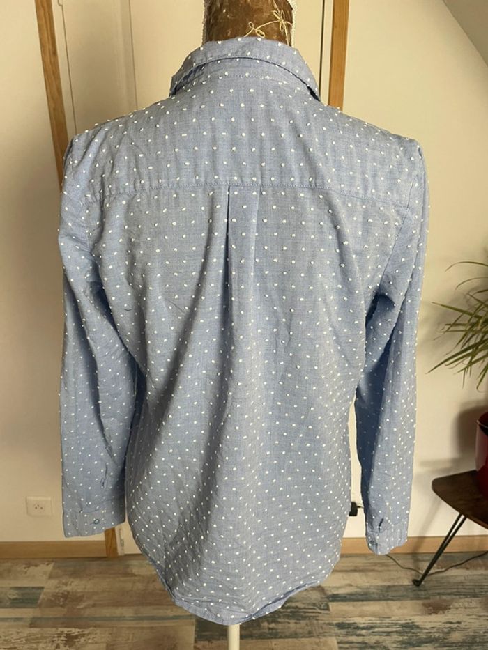 Chemisier bleu ciel en coton Camaïeu – Femme – Taille 42 – Élégant & classique - photo numéro 3