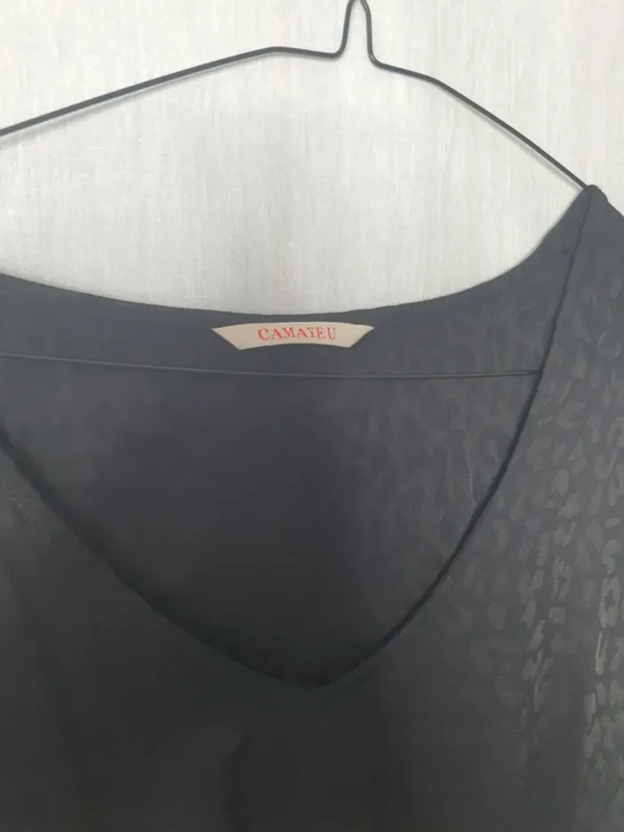 Robe noire effet léopard - photo numéro 3