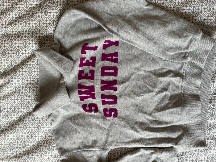 Sweat gris  violet - photo numéro 5