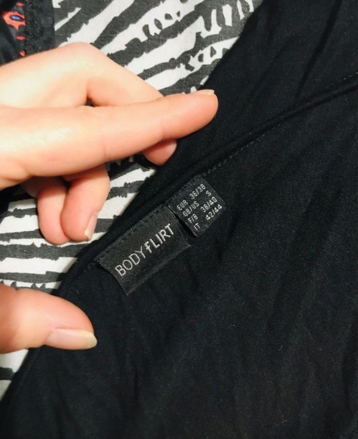 🖤💗 Robe Body Flirt noire et rose à pois – Taille 38/40 (S) - photo numéro 6