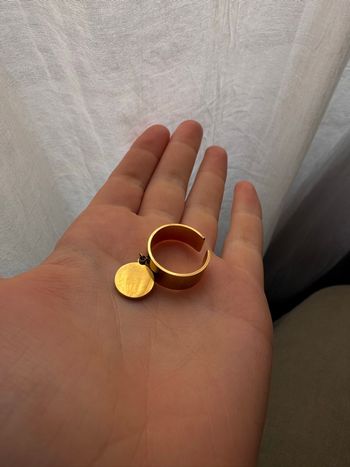 bague plaqué or pampille 