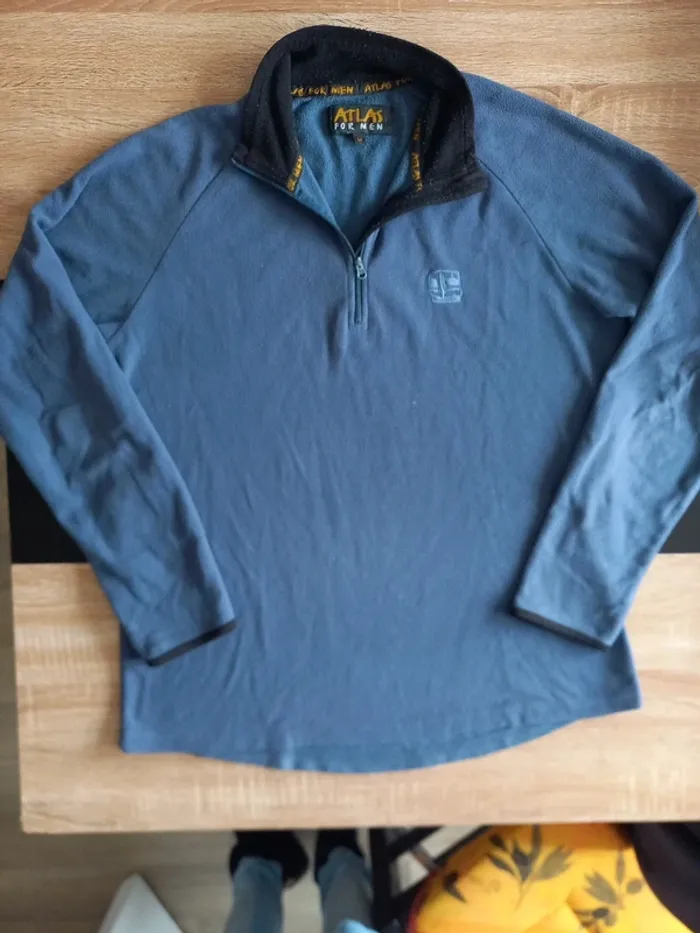 Pull polaire bleu M