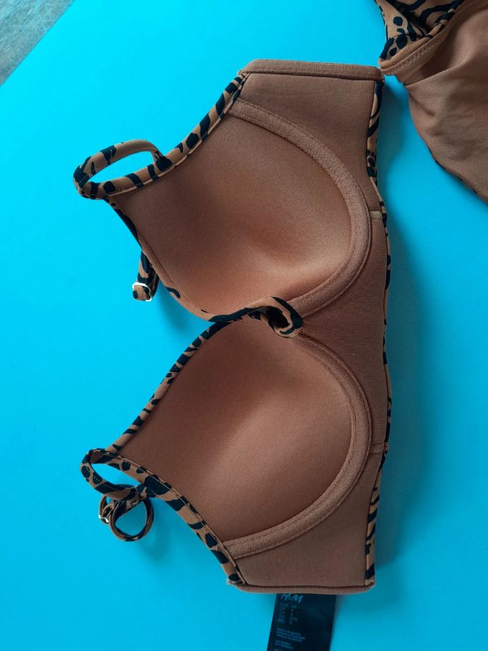 Maillot de bain 2 pièces  H&M taille 36 motif zèbre - photo numéro 9