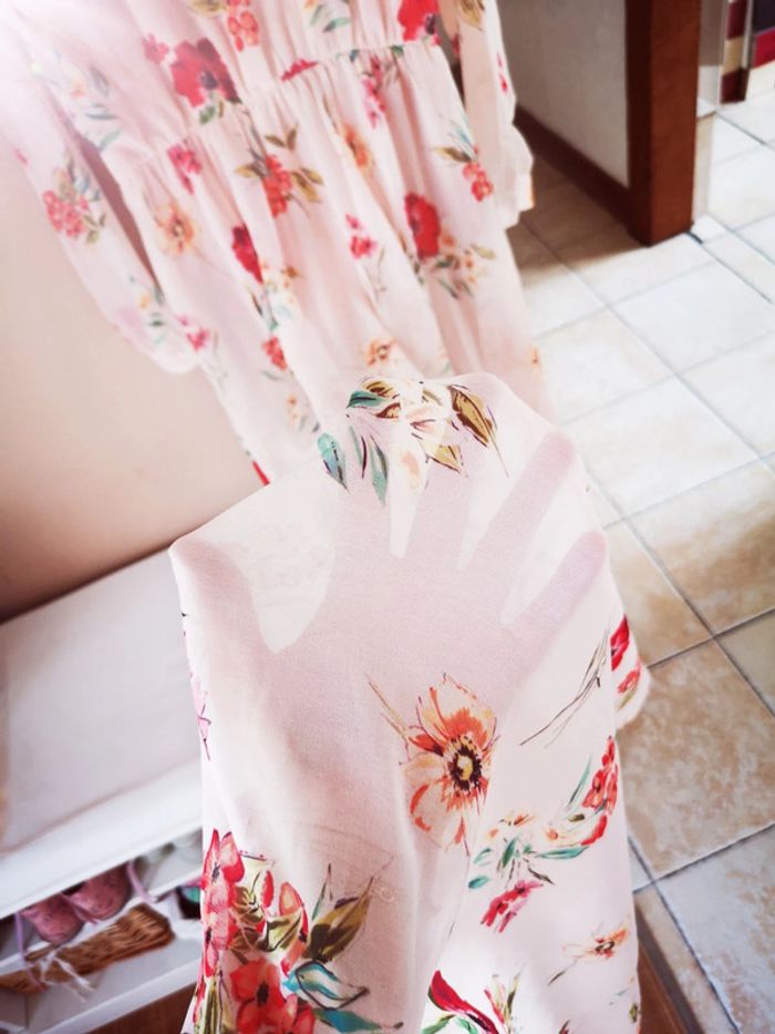 Robe longue manches longues à fleurs - photo numéro 5
