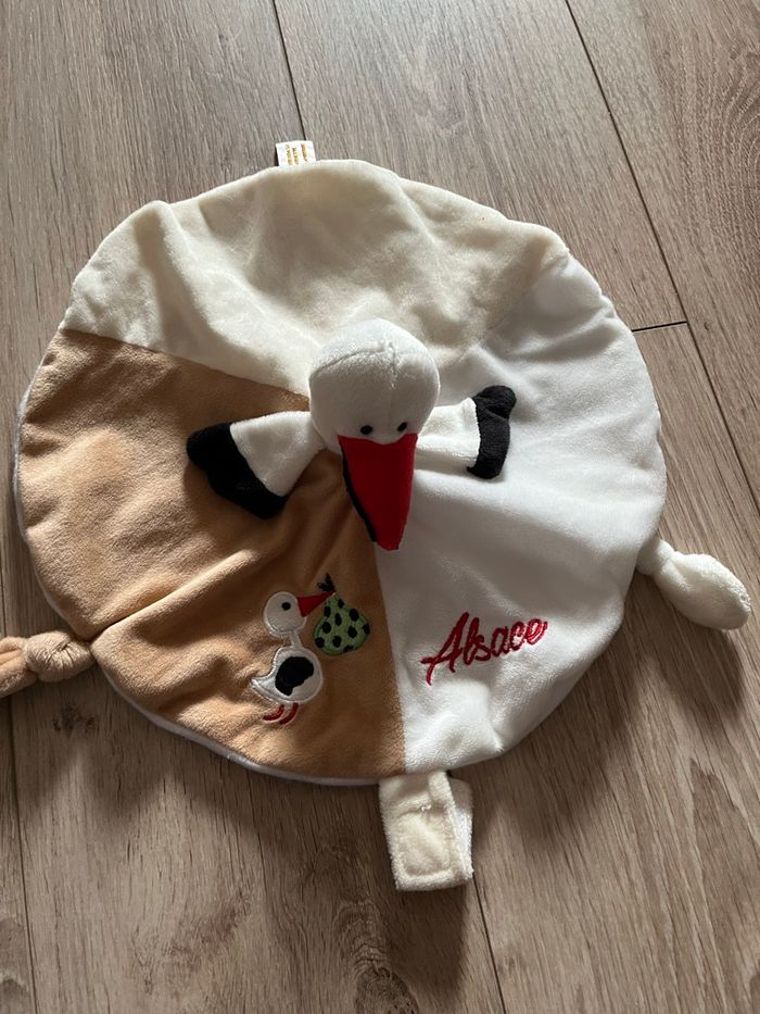 Doudou cigogne Alsace