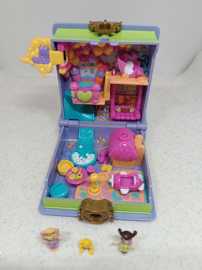 Polly pocket bluebird livre Book toy fun land pays jouet v 5 violet purple playhouse complet vintage - photo numéro 4