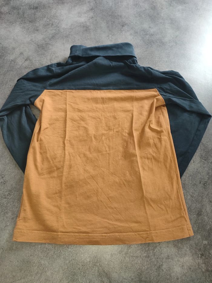sous pull marron et bleu foncé - photo numéro 3