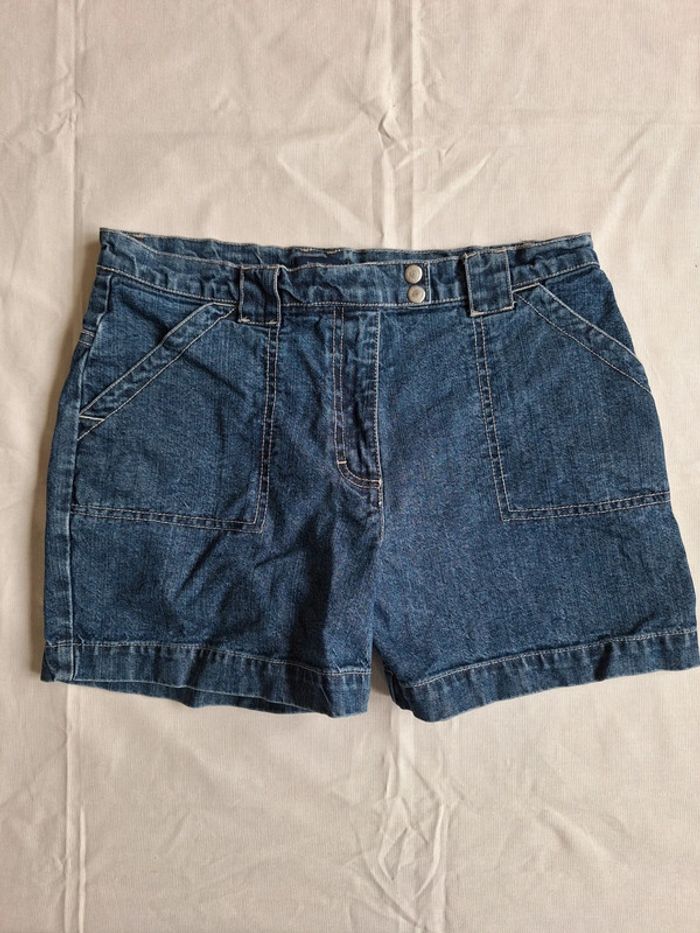 Short en jean bleu foncé texbasic 12 ans enfant fille