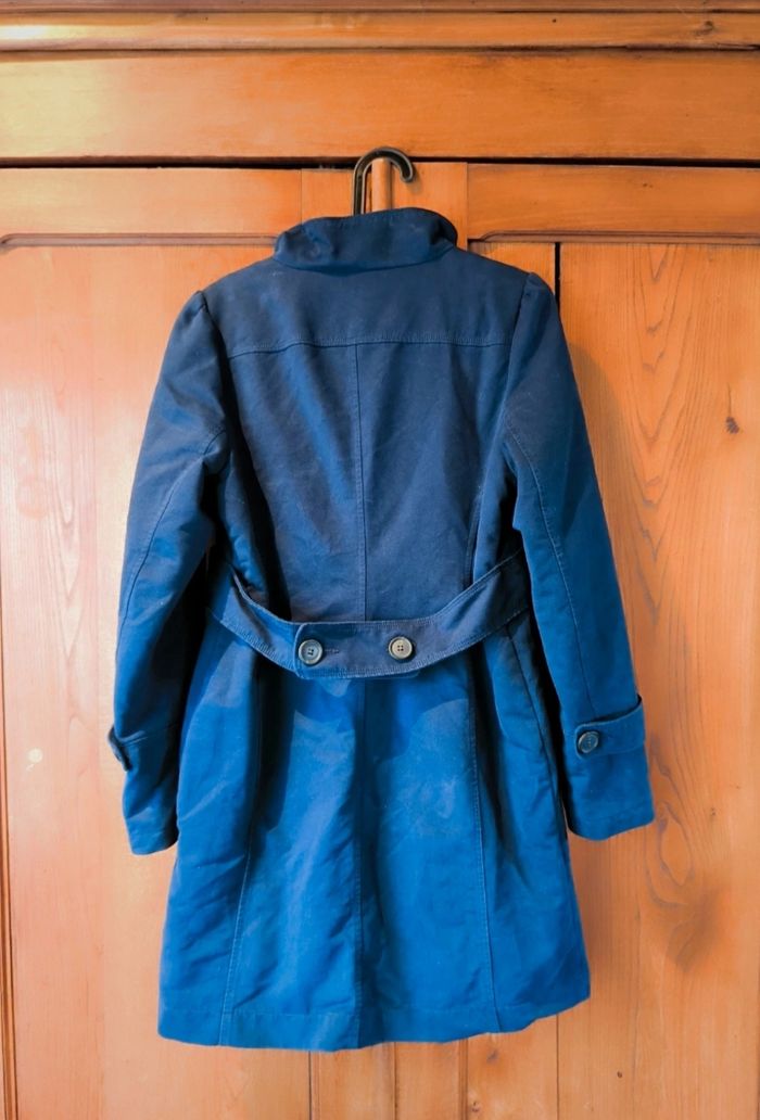 Manteau bleu long - photo numéro 2