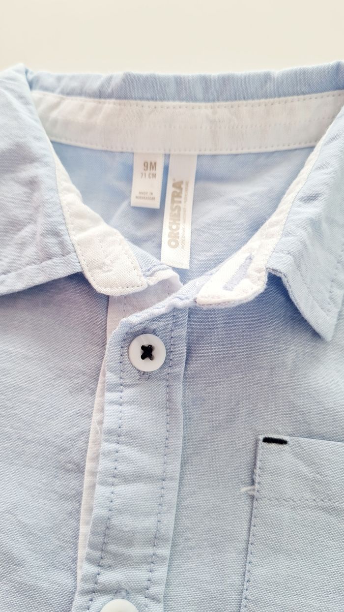 Ensemble chemise + chino + baskets 9 mois - photo numéro 2