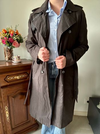Trench-coat noir Monoprix - Coupe longue - Taille 44