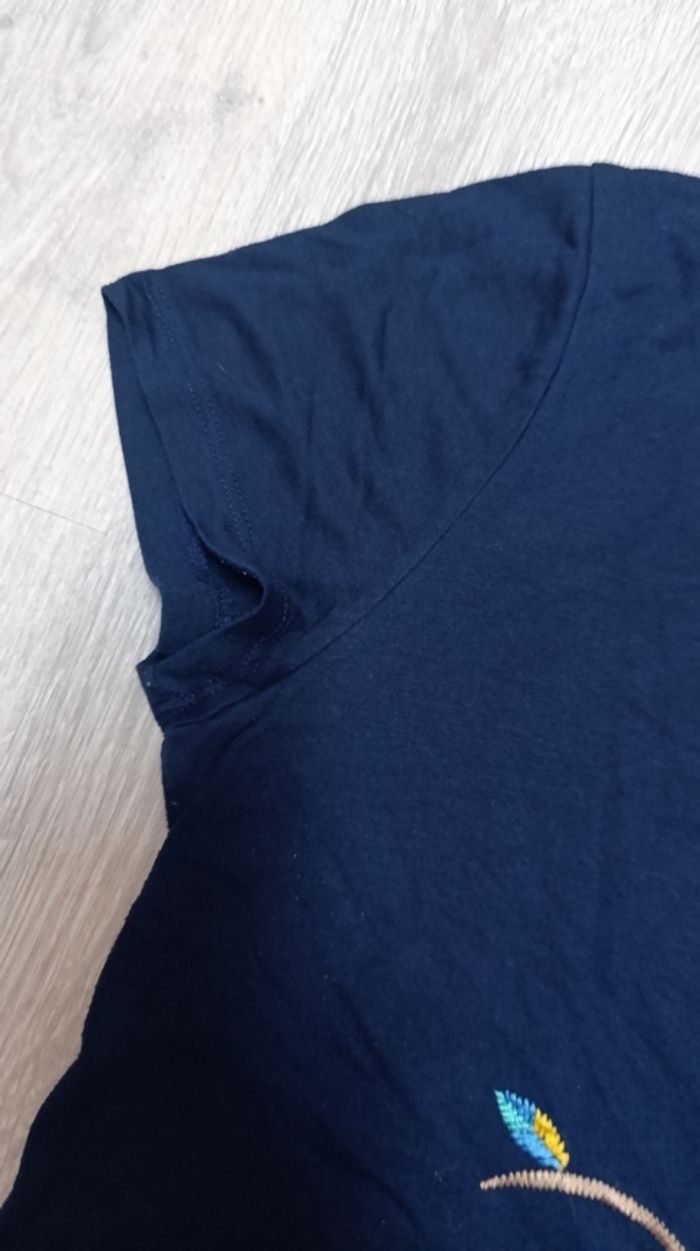 T shirt femme bleu marine hibou Taille 42 - photo numéro 5