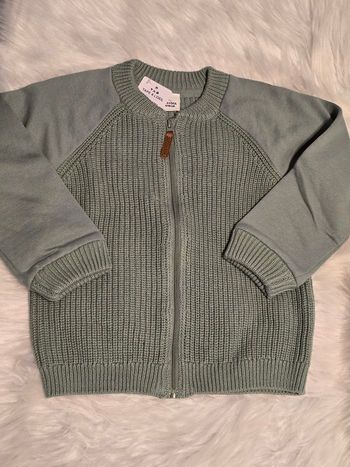 Neuf (non porté) 🏷💙🤎🤩 superbe gilet zippé tricot 36mois (98cm) garçon 🤎💙🤩