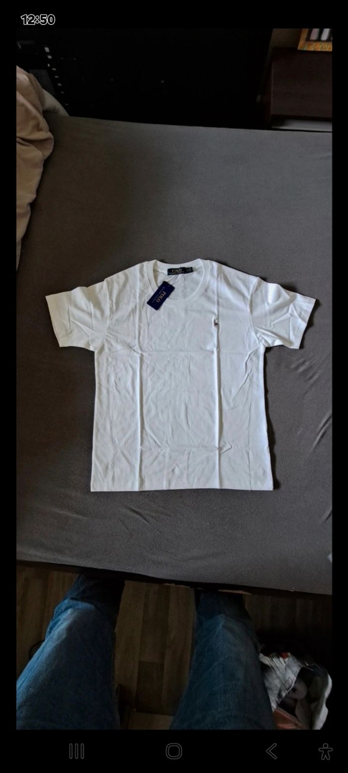 Ensemble Ralph Lauren short blanc et tee-shirt blanc . Taille : S - photo numéro 2