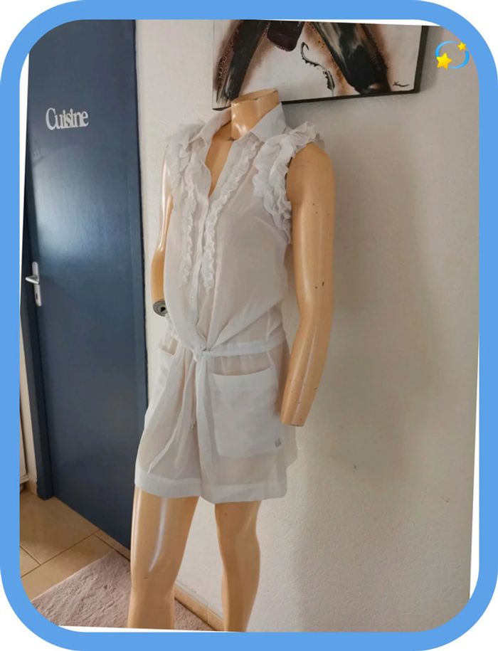 très belle robe blanche ou tunique taille 38 - photo numéro 12