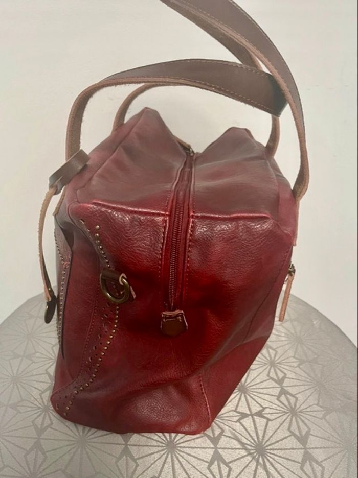 Sac à main mandoline bordeaux - photo numéro 3