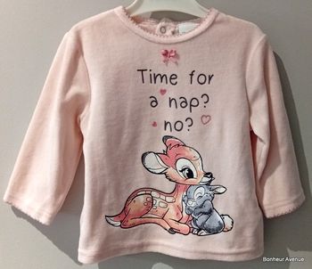 Petit haut en velours ras de marque Disney Baby - Taille 12 mois