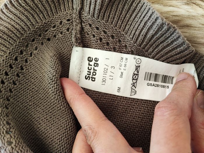 Robe pull kaki sucre d'orge 6 mois - photo numéro 4
