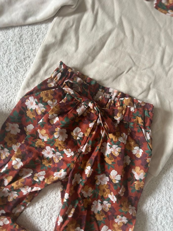 Ensemble créatrice sweat pantalon et noeud liberty 7 ans - photo numéro 4