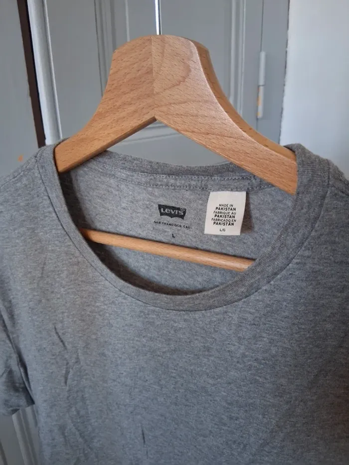 Tee-shirt gris uni - Levi's - L - photo numéro 2