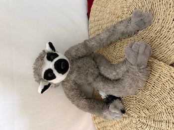 Doudou peluche Singe Lémurien Scratch Patte 47Cm Ravensden collection