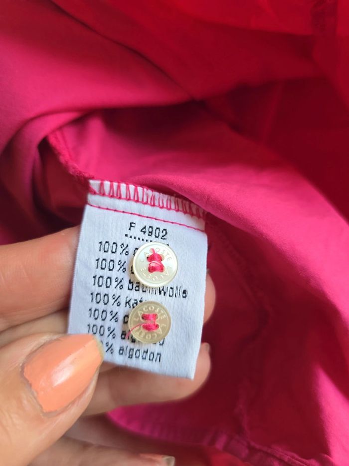 Chemisette Lacoste rose femme Taille 38 - photo numéro 13