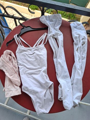 Justaucorps maillot danse blanc 5-6 ans