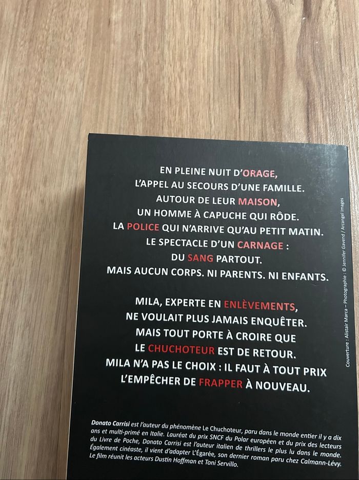 Livre de Donato Carrisi «Le jeu du chuchoteur» Tome 4 - photo numéro 5