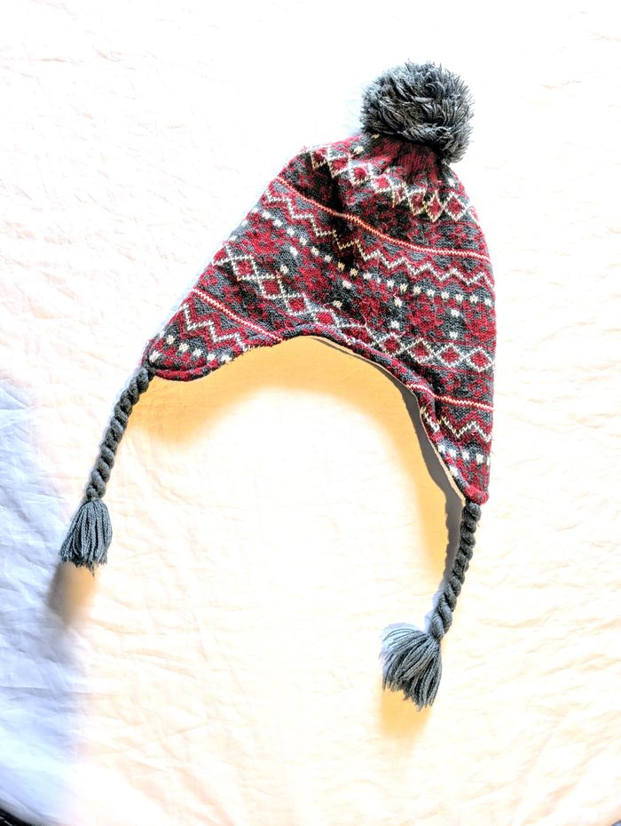 Bonnet Orchestra Cache Oreilles Péruvien Formes Géométriques Tresses Pompon Accessoire Enfants Ados - photo numéro 5