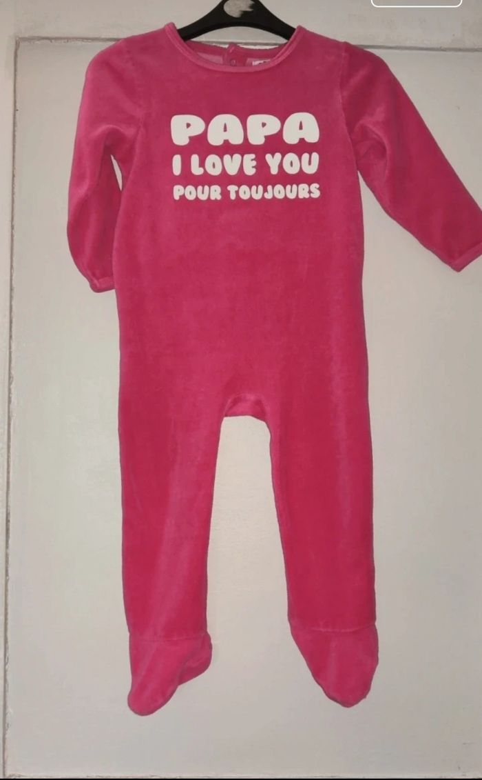 🌞Pyjama 1 pièce 24m Gemo🌞(papa i love you pour toujours)👒 envoye aujourd'hui ou demain👒