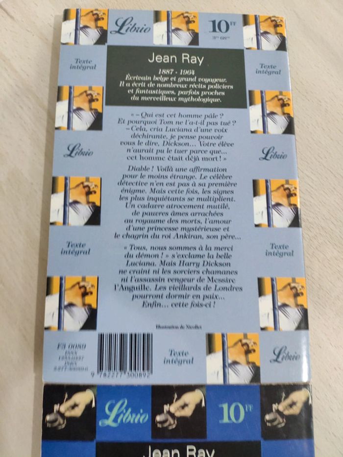 Lot de 2 Librio Jean Ray Harry Dickson île de la terreur et terrible nuit au zoo - photo numéro 2